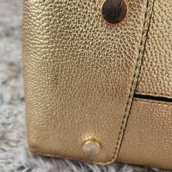 Michael Kors Mercer Gallery Medium Tote Gold Leather‎ - Picture 7 of 15